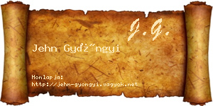 Jehn Gyöngyi névjegykártya